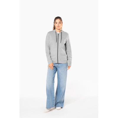 Lightweight cotton hooded sweatshirt